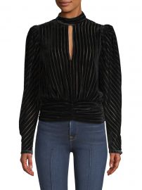 Smocked Velvet Party Top at Saks Fifth Avenue